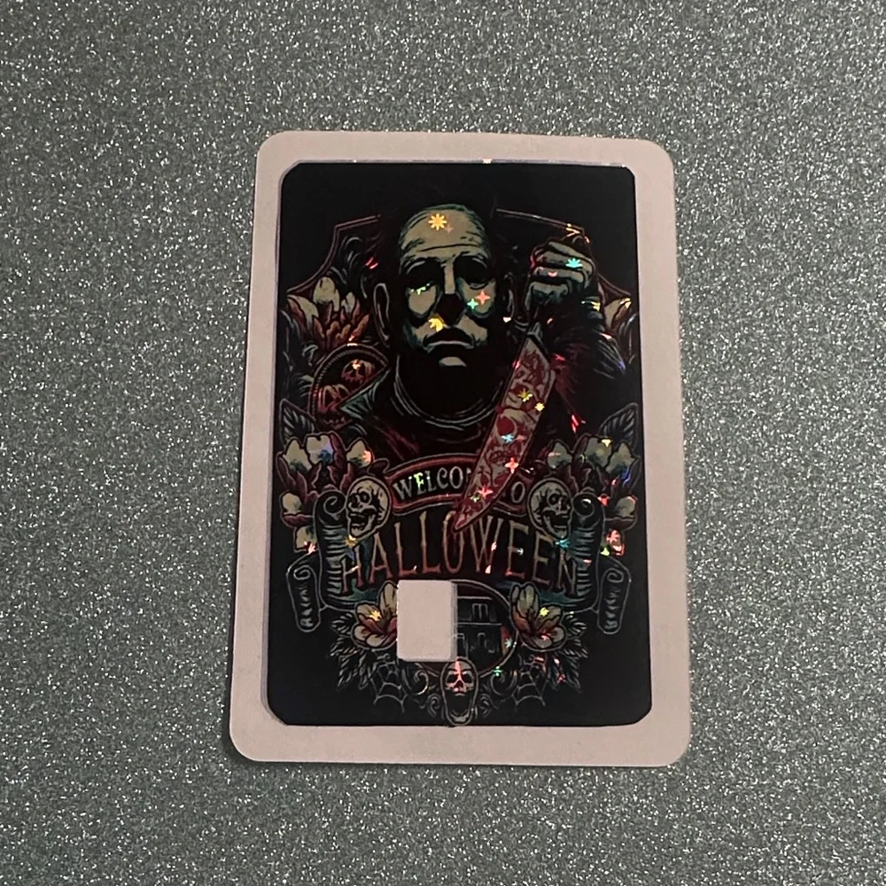 Halloween Themed Credit Card Skin with Colorful Design